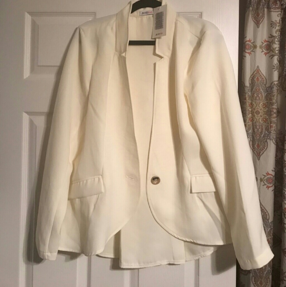 Just fab zip Back Blazer